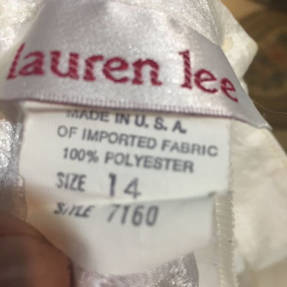 Vintage CottageCore Blouse Pintuck Front High Collar Size 14 USA Lace Pearls - Picture 8 of 8